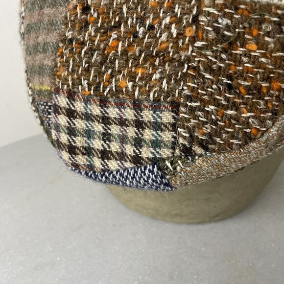 Vintage Irish Tweed Hat Patchwork Wool NewsBoy, Flat Cap, Driving Women Small main image 14